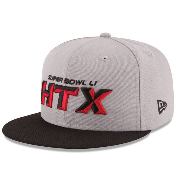 Super Bowl LI New Era HTX 9FIFTY Adjustable Hat - Gray/Black